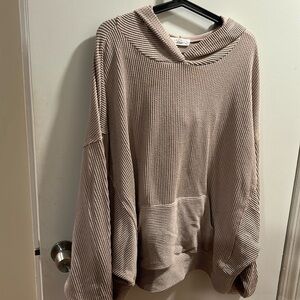 Talulah Ribbed Vintage Rose Pink Sweatshirt